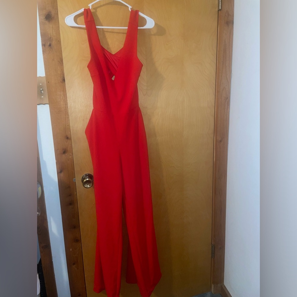 Sexy red jumpsuit